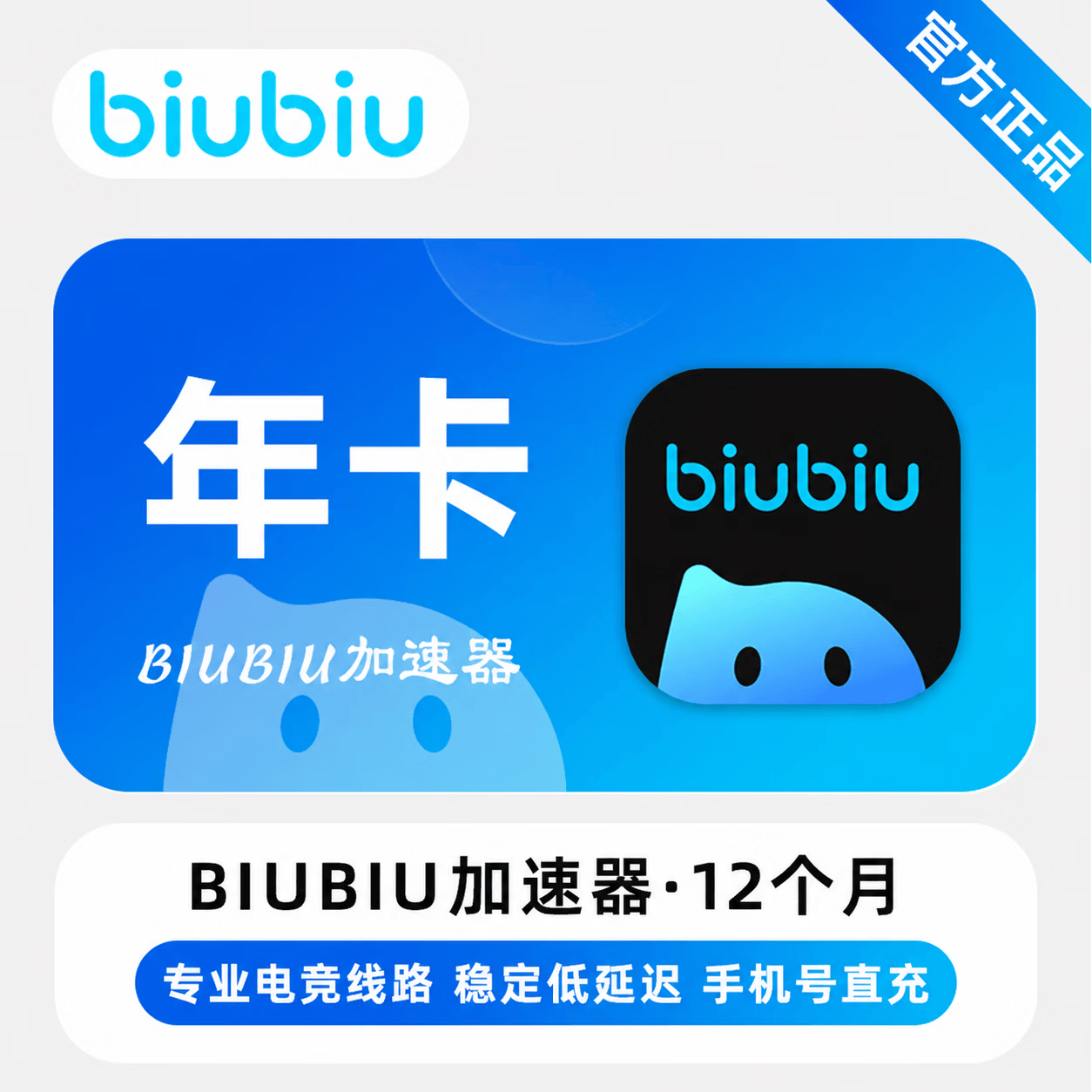 【官方直充】biubiu加速器12个月 - 会优科技优惠价¥146.12