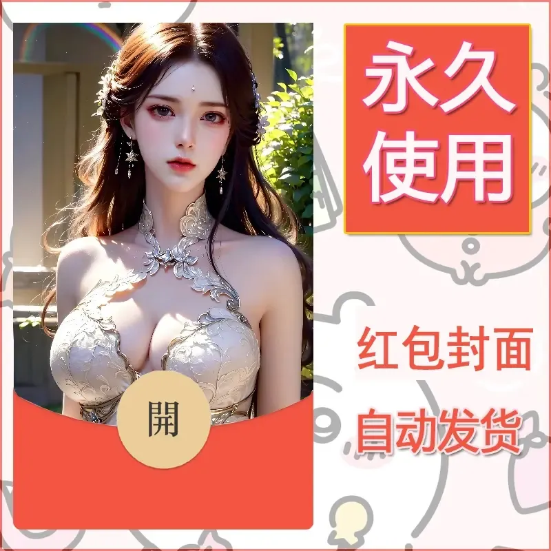新款永久微信红包封面国漫美女自制皮肤diy素材185