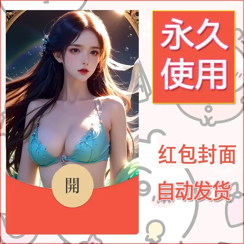 新款永久微信红包封面国漫美女自制皮肤diy素材186