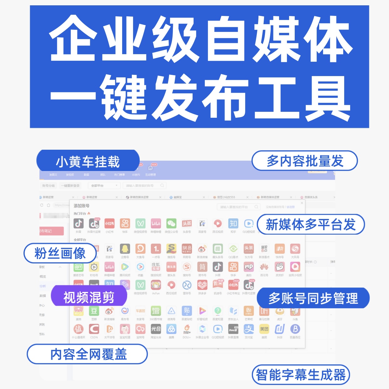 自媒体矩阵一键发布工具(电脑版) - 会优科技优惠价¥5.11