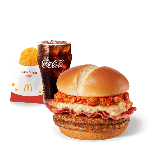 麦当劳【正餐】厚薯泥培根肉酱双牛堡+脆薯饼+中可  核销日：08/10-8.23 - 会优科技优惠价¥32.70