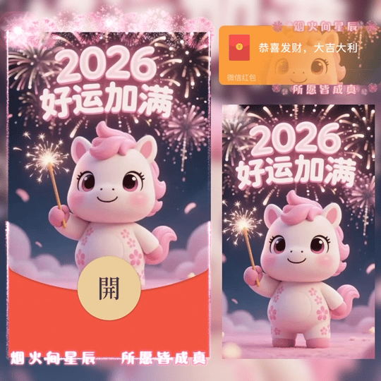 【卡密兑换】微信红包封面『2026好运加满粉马/yu』官方卡密丨端内兑换丨24小时自助提卡！ - ¥2.31