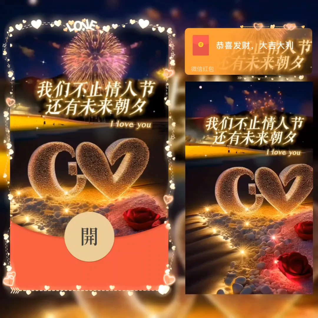 微信红包封面 |『我们不止情人节 还有未来朝夕/LA』