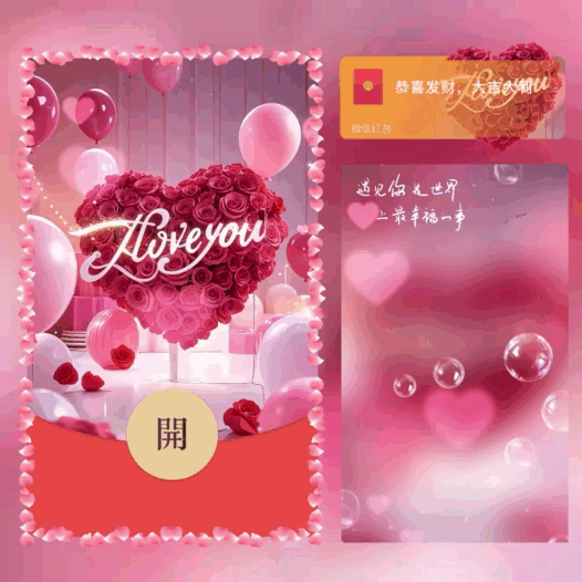 微信红包封面 |『遇见你预见爱/bao』 - 会优科技优惠价¥2.31