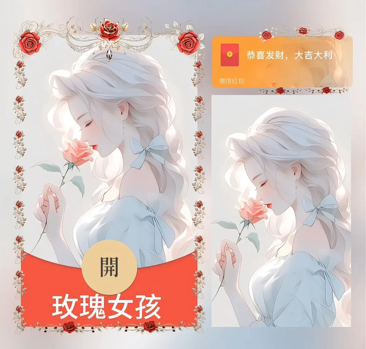 微信红包封面 |『玫瑰女孩』 - ¥2.05