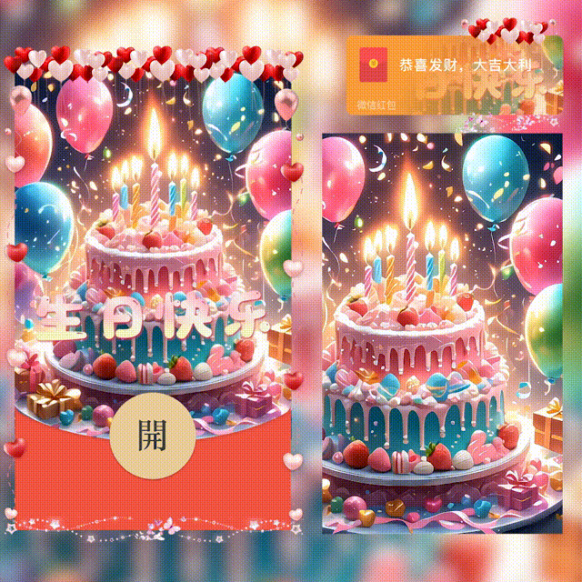 微信红包封面 |『生日快乐』 - 会优科技优惠价¥2.05