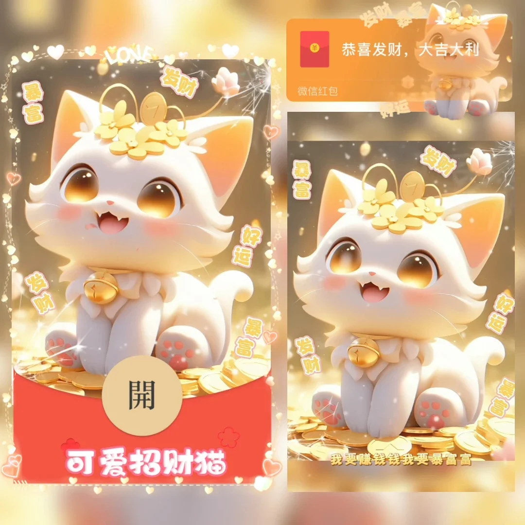 微信红包封面 |『可爱招财猫』