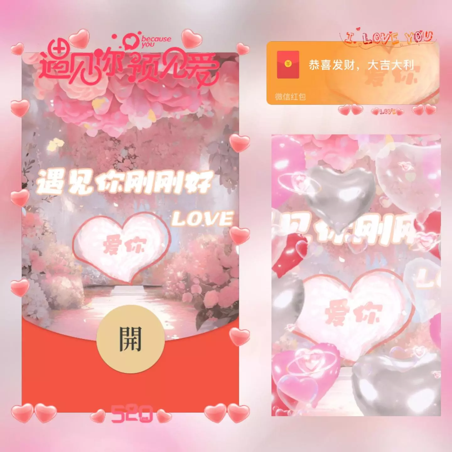 微信红包封面 |『遇见你刚刚好/long』 - 会优科技优惠价¥1.51
