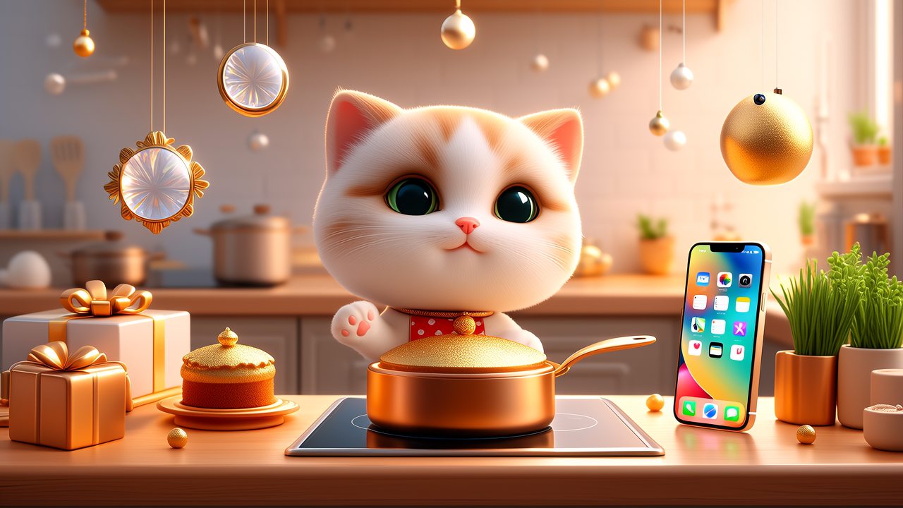 「猫咪厨房」微信红包封面:不只是可爱,更是社交新语言