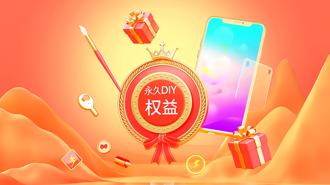 卡通风景红包封面596：永久DIY权益详解与省钱购买攻略